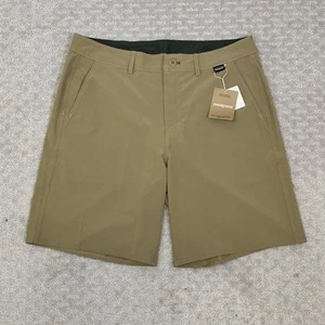 Patagonia Hydropeak Hybrid Walk Shorts 19” Mens Sz 32 Tan Polyester MSRP $85 - Picture 1 of 7