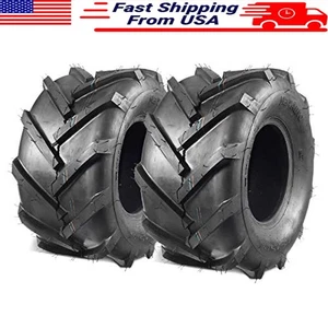18x9.50-8 Garden Tractor Tires Heavy Duty 6 Ply Super Lug Tires 2 Pack New - Picture 1 of 7