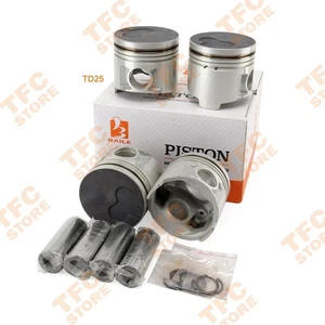 TD25 Piston Kit & Pin Kit For NISSAN TD25 Engine Rebuild Kit Forklift 4pcs - Picture 1 of 5