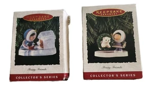 Hallmark Frosty Friends 1993 & 1994 Christmas Ornaments with Box Cute!  - Picture 1 of 13