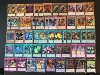 YUGIOH RED-EYES DECK- RARITY- DARKNESS- SLASH- FUSION- METEOR- BABY- FLARE - Image 1 of 4