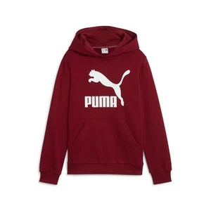 PUMA Classics Logo Pullover Hoodie Youth Boys Red Casual Outerwear 53011613 - Picture 1 of 2