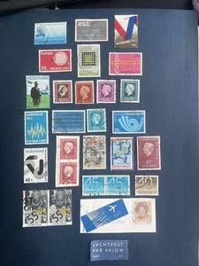 NETHERLANDS 1970-1982 Used 21 Stamps, 3 Blocks Of 2 , VF, See Photos - Picture 1 of 6