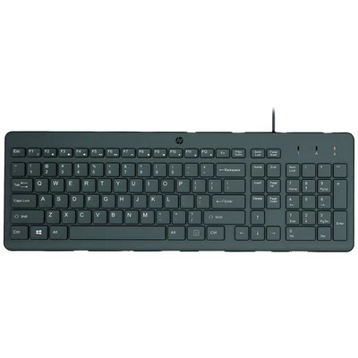 HP 150 Kabelgebunden Tastatur Deutsch, QWERTZ Schwarz - Bild 1 von 2