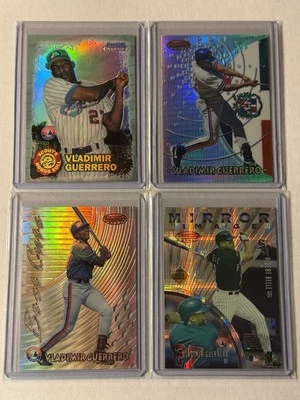 1997 Bowman Chrome Best Vladimir Guerrero RC Rookie Refractor Insert Lot (4) HOF - Изображение 1 из 2