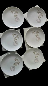 Noritake Edenrose 8 1/4" Salad Plate Vintage White with Gray/Pink Roses Dis 1971 - Picture 1 of 5
