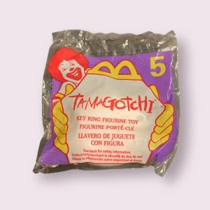 Vintage McDonalds Tamagotchi Keychain 1990s Key Ring White New in Package - Picture 1 of 2