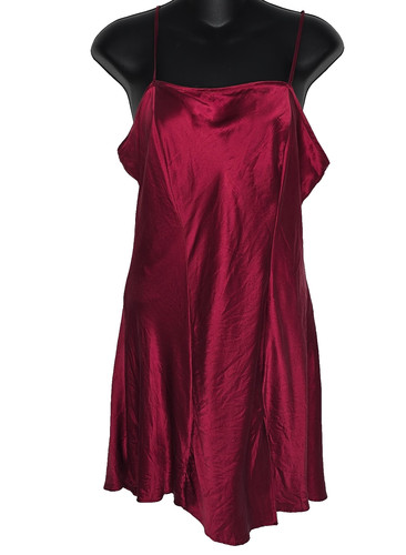 UNDERCOVER Vintage Victoria's Secret mini abito slip donna rosso medio 100% seta camicia da notte