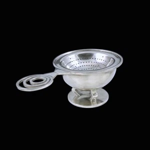 Svend Weihrauch (1899-1962). Art deco Sterling Silver Tea Strainer on Stand. - Picture 1 of 7