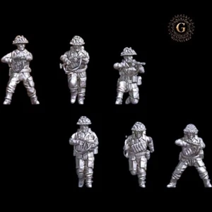 Segunda Guerra Mundial Infantería Británica SMGs X6 Perno Ideal Acción etc SIN PINTAR 28mm 1/56 Wargame - Imagen 1 de 5