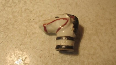 Antique Carnival Cane Walking Stick Top Ceramic Horse Head - Image 1 of 2