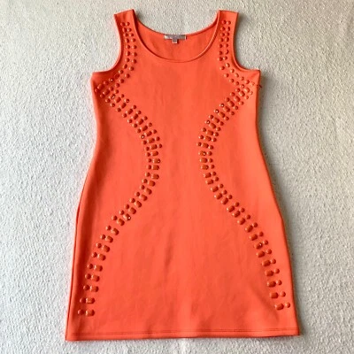 Romeo & Juliet 无袖背心裙女式 XL 码三文鱼肩带串珠侧拉链 — 第 1/4 张图片