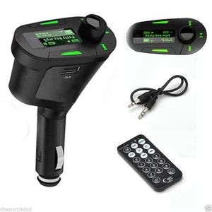 New Car Kit Wireless FM Transmitter USB Charger Audio MP3 Player With LED Displa - Picture 1 of 12