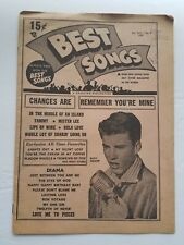 Vintage Best Songs Magazine 1957 Rick Nelson Cover