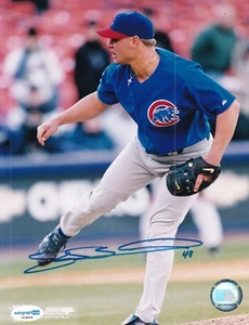 Foto firmada por Joe Borwoski (CHICAGO CUBS) béisbol 8X10 ACOA SC98504 - Imagen 1 de 1