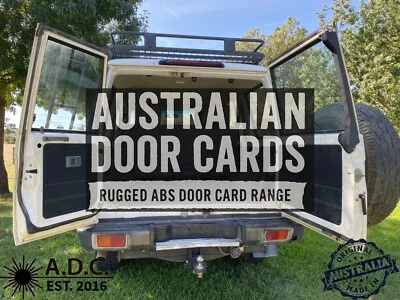 Black ABS Waterproof Cargo Barn Door Card Kit Fit Toyota Landcruiser 76 Wagon x4 - Image 1 of 4