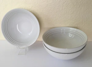 Set of THREE Le Creuset Seconds/Second Choix Cereal Soup Bowls 6.25" White New - Picture 1 of 6