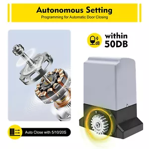 Electric Sliding Gate Opener 1800KG 750W Powered Automatic Motor Remote Control - Picture 1 of 12