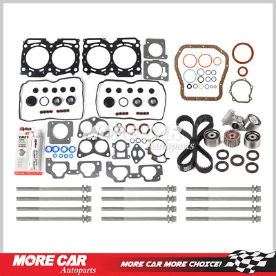 Head Gasket Bolt Set Timing Belt Kit for 99-03 Subaru Forester Legacy Baja 2.5L - Image 1 of 4