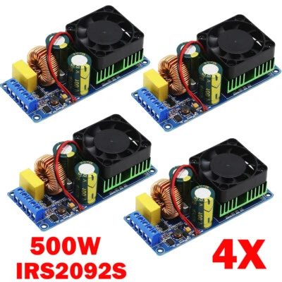 4x IRS2092S 500W Mono Channel Digital Amplifier Class D HIFI Power Amp Board NEW - Image 1 of 4