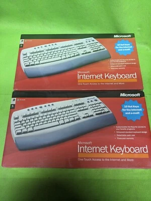 LOT OF 2 NEW Microsoft C1900001 Wired Keyboards NOS Sealed - Image 1 of 3