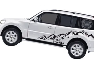 Graphics Snow Mountain Car Sticker Kit For Mitsubishi Pajero 4x4 Side Door Decal - Imagen 1 de 5