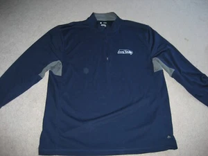 Seattle Seahawks NFL Team Apparel 1/2 Zip Pullover Herren XL Blau Langarm - Bild 1 von 13