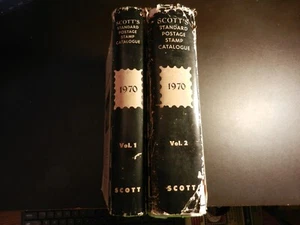 CATALOGO FRANCOBOLLI STANDARD SCOTT'S, Vols. 1 & 2 (1970 libri con copertina rigida) - Foto 1 di 3