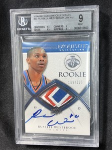 BGS 9 Russell Westbrook 2008-09 Exquisite Collection #93 Rookie /225 RC Auto RPA