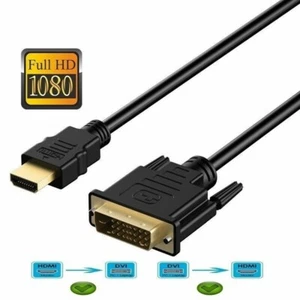 HDMI TO DVI PREMIUM CERTIFIED CABLE 3FT For TV LCD DVD LED 3D HDTV PCCABLES.COM - Picture 1 of 4