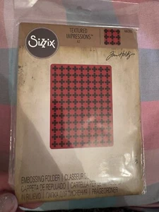 Plus Sign Embossing Folder Textured Impressions Tim Holtz Sizzix - Picture 1 of 10