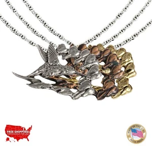 Kreative Zinn Designs Kolibri mit blutenden Herzen Vogel Halskette, B102PEN - Bild 1 von 5