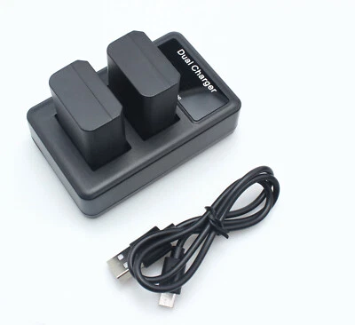 Batería y cargador de cámara 2 piezas 2000 mAh ILCE-6000 para Sony NEX-3 NEX-5 NEX-6 NEX-7 Foto 1 de 4