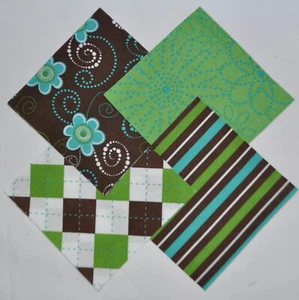 Paquete de 4" cuadrados de tela Scroll Flowers Teal 100% algodón, 40 piezas - Imagen 1 de 1
