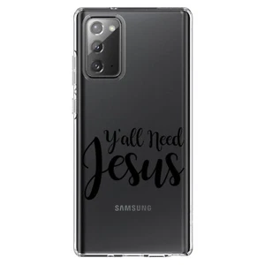 Clear Case for Galaxy Note Y'All Need Jesus Black - Picture 1 of 7