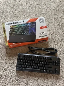 SteelSeries Apex 7 TKL Compact Mechanical Gaming Keyboard RGB (Red Switches) - Picture 1 of 10