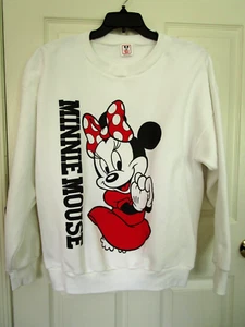 VTG 90s Disney Minnie Mouse Double Sided Big Print Crewneck Sweatshirt XL - Picture 1 of 5