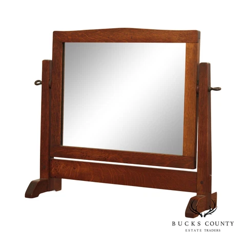 Gustav Stickley Antique Mission Oak Shaving Mirror Cover