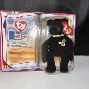 McDonalds TY Teenie Beanie Baby - The End Bear 1999 NEU - Bild 1 von 3