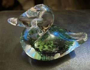 Mallard Duck Paperweight Figurine Pfeiffer Hand Made Brilliant Kristal Holland - Picture 1 of 4