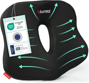 Blumtal Cuscino Sedia Ufficio - Cuscino Sedile Auto - Cuscino Ergonomico Sedia - - Foto 1 di 12