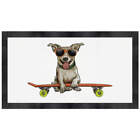 Tapis d'alimentation pour animaux de compagnie 'Cool Skateboard Dog' (PM00011584)