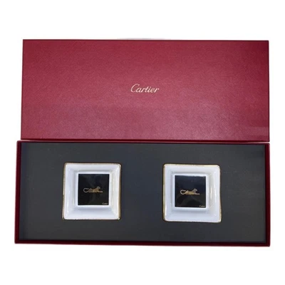 Cartier mini plateau à langer PANTHERE lot de 2 assiettes léopard panthère - Photo 1/4