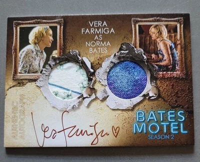 Bates Motel Season 2 Vera Farmiga Costume Autograph SDCC SDDCA6 20/50 Norma Rare - Image 1 of 4