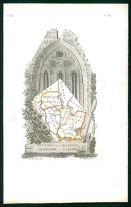 1823 Original Antique Map IRELAND WEXFORD CARLOW KILKENNY QUEENS by Perrot (53) - Picture 1 of 1
