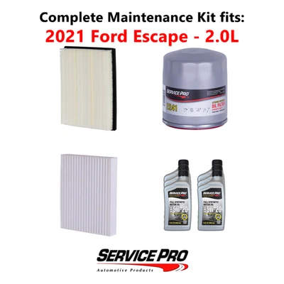 2021 Ford Escape 2.0L Complete Oil, Air & Cabin Filter Kit (5W-20) - Image 1 of 4
