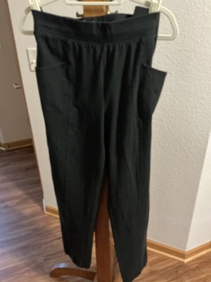 DENIM & CO. DUO STRETCH REGULAR  ANY DAY SLIM STRAIGHT PANT, BLACK, SZ LG, - Image 1 of 2