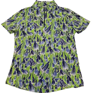 IBKUL Golf Shirt Medium 1/4 Zip UPF 50 Loud Bright Colors Short Sleeve Cool - Picture 1 of 13