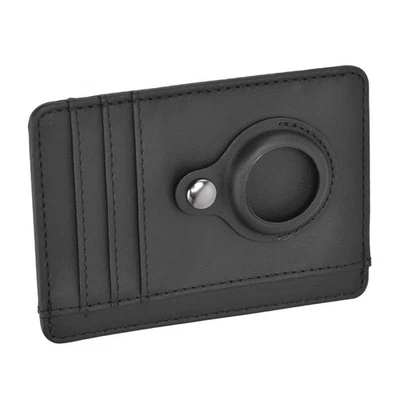 Black Smart Wallet PU Material Effective Shielding Safe Reliable Compact Slim - Bild 1 von 4
