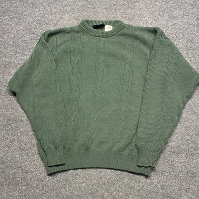 Suéter Grueso Pesado Verde Puritano Vintage Años 80/90 Se Ajusta a Mediano LEER Foto 1 de 4
